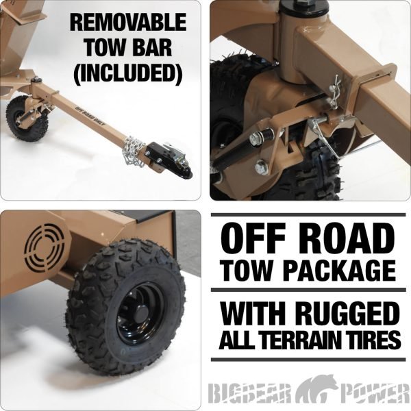 BigBear Power BBC31E Tornadic Wood Chipper 3" 7 HP Shredder with Vacuum Gas Powered Commercial Electric Start New