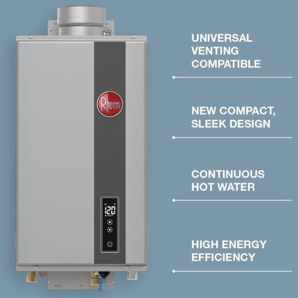Rheem RTG-95DVLN-3 9.5 GPM Indoor Tankless Water Heater Natural Gas High-Efficiency Non-Condensing New