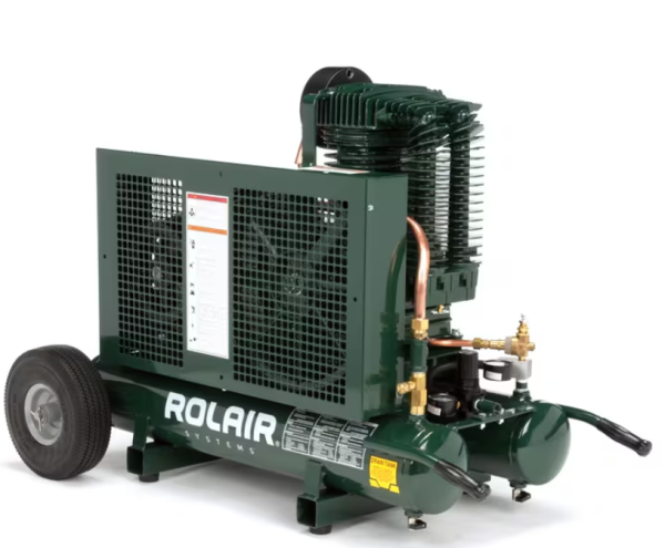 Rolair 5230K30CS Air Compressor Wheelbarrow Electric 5 HP 9 gal. Two-Stage 230V 1-Phase with Regulator and Gauge Set New
