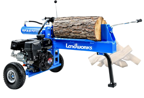 Landworks GUO079 7HP 212 CC 10" Diameter 20 Ton Hydraulic System Gas-Powered Log Splitter New