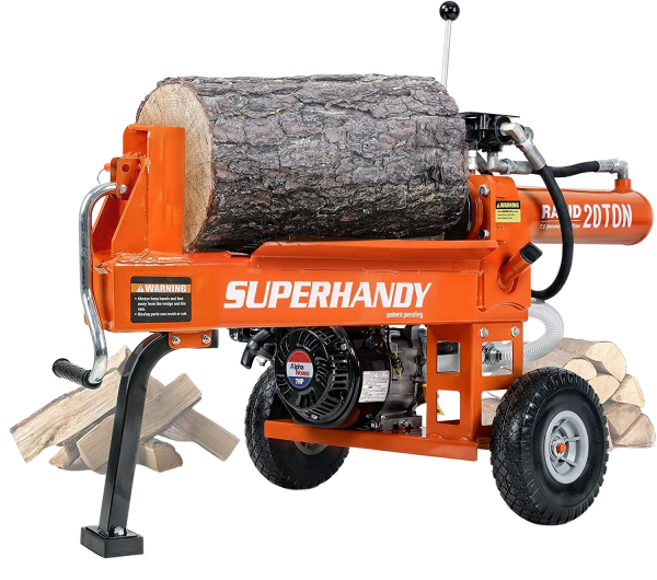 Super Handy GCAO023 Log Splitter 20-Ton Horizontal Portable Gas 7HP Engine New Canada Only