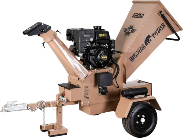 BigBear Power BBC52 Tornadic Wood Chipper 5" 15 HP Gas Powered Commercial Self Feeding Electric Start New