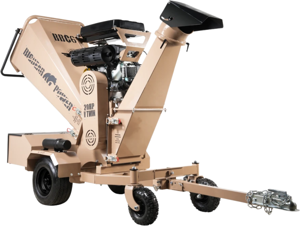 BigBear Power BBC62 Tornadic Wood Chipper 6" 20 HP V-Twin Engine Gas Powered Commercial Self Feeding Electric Start New