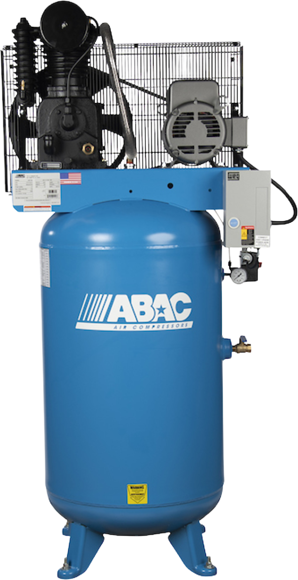 ABAC ABC7-2180V Air Compressor 7.5HP 80 Gallon Two-Stage Single Phase 230V Ironman Series New