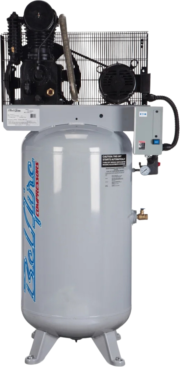 Belaire 418VLE Air Compressor 80 Gal. 7.5 HP Two Stage Single Phase 175PSI Elite Iron Series New