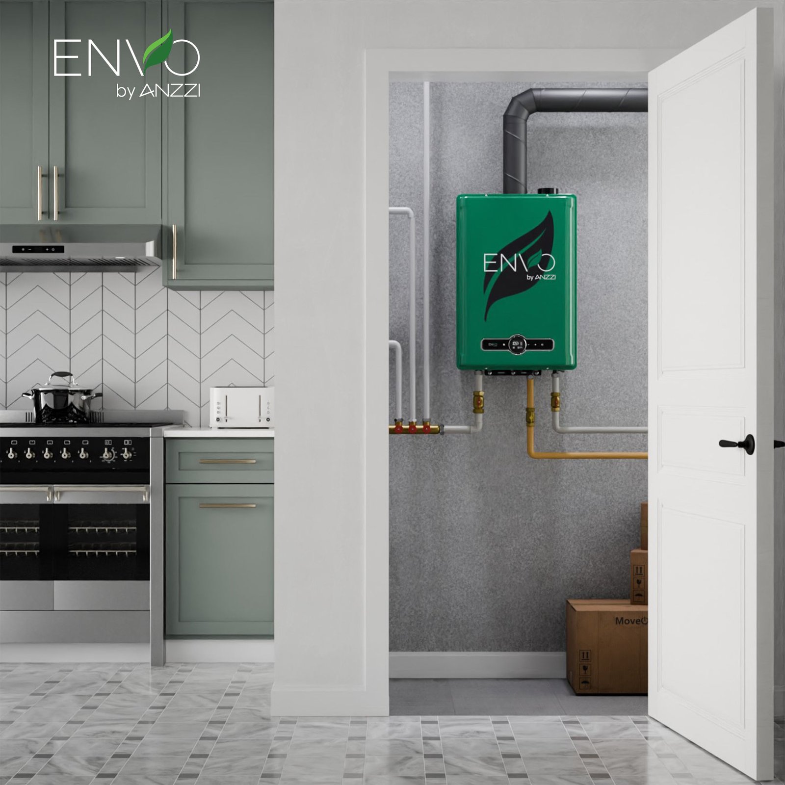 Anzzi Envo Tankless Water Heater Indoor Propane Gas 7.9 GPM 180,000 BTU 120V New